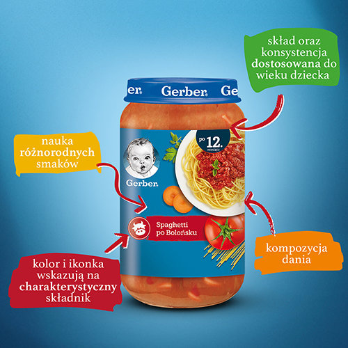 Gerber Spaghetti Bolognese for Children after 12 Months 250g