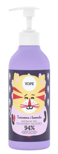 YOPE NATURALNY ŻEL POD PRYSZNIC DLA DZIECI ŻURAWINA I LAWENDA 400ML