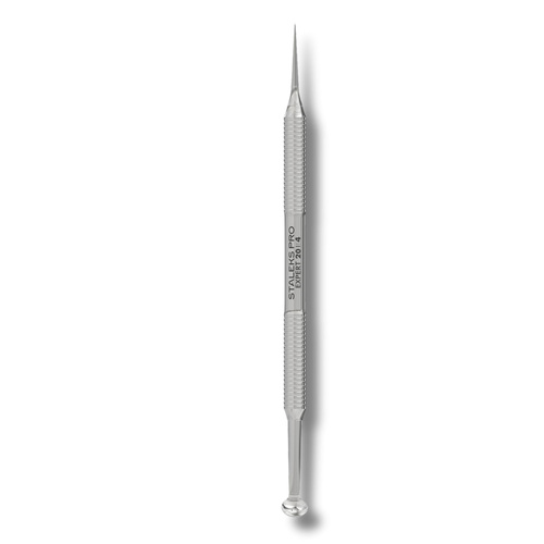 Staleks Pro Expert 20 Type 4 Double Ended Skin Cleansing Tool Uno Spoon And Vidal Needle Straight 1pc