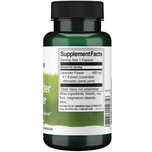 Swanson Lavender Flower 400mg 60 Capsułek