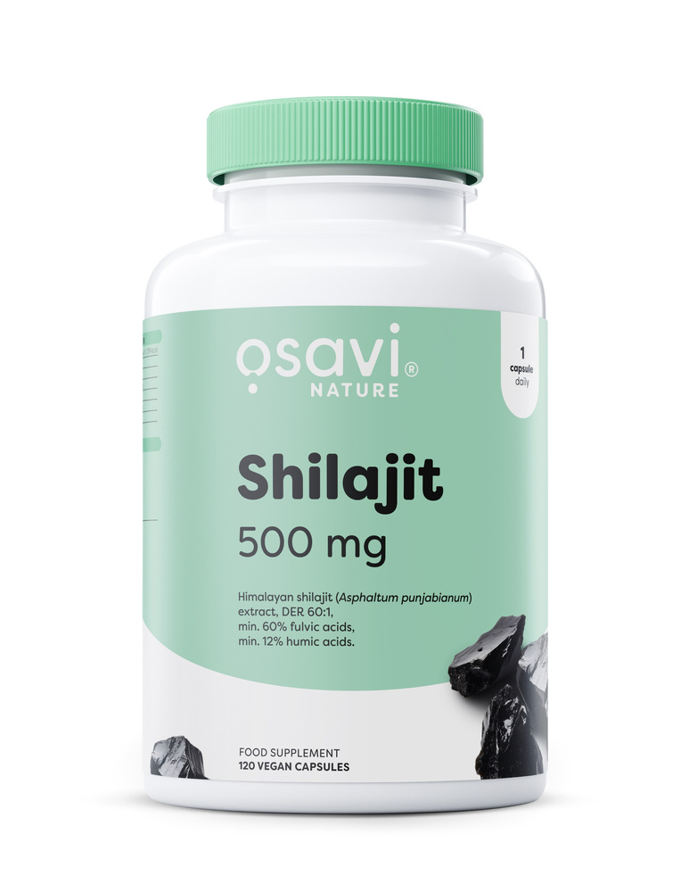 Osavi Shilajit 500 mg Mumio Mushrooms for Immunity Support 120 Capsules