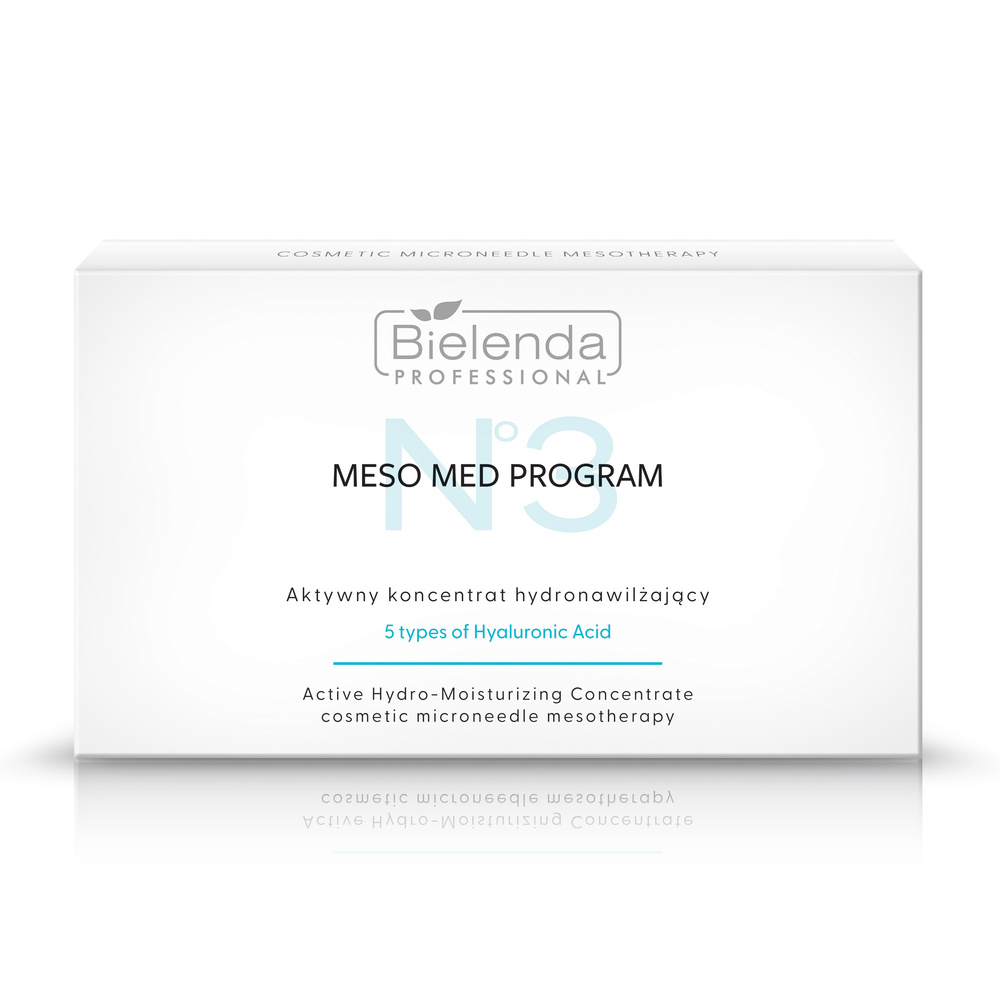 Bielenda Professional Meso Med Program Active Hydrating Concentrates with 5 Forms of Hyaluronic Acid 10x3ml