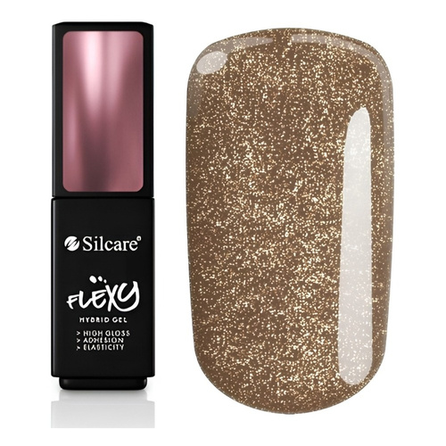 Silcare Flexy UV/LED Hybrid Nail Polish 200 So Rose! So Gold! Sugar Toffee 4.5g