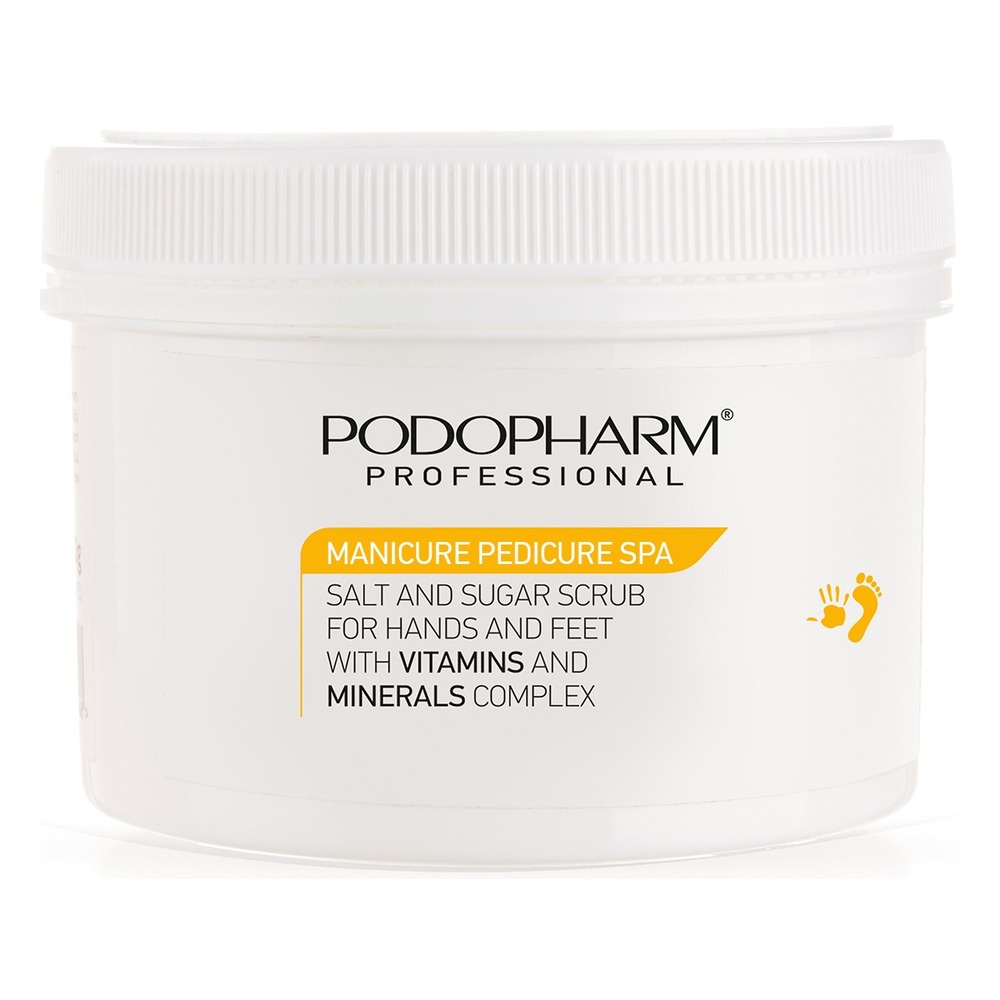 Podopharm Professional Salt and Sugar Scrub For Hands and Feet with Vitamins and Minerals 600g