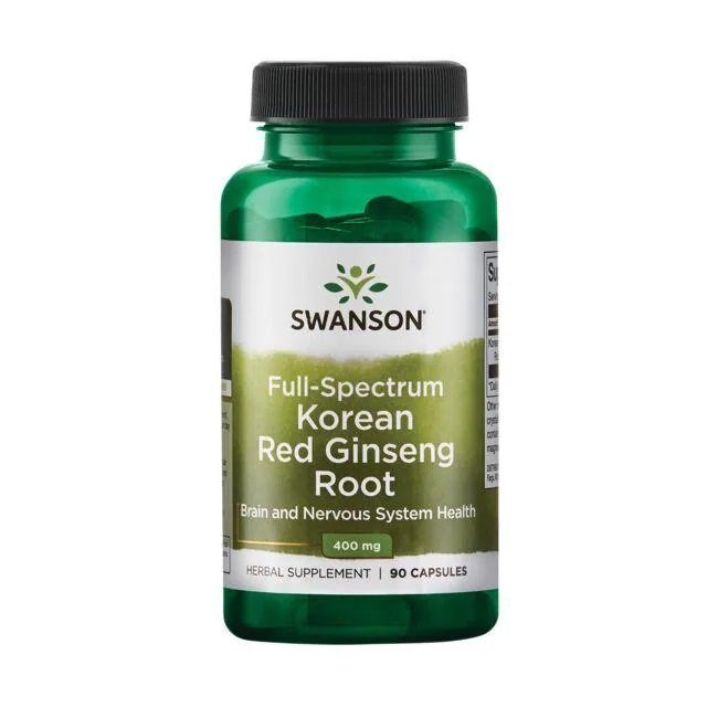 Swanson Full Spectrum Korean Red Ginseng Root 400mg 90 Kapsułek