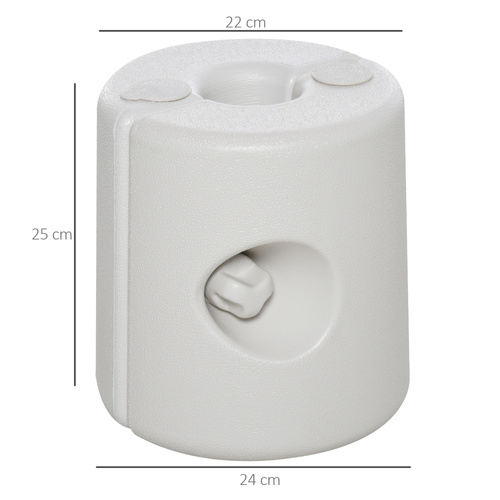 Outsunny 4 Pack 36 kg Gazebo Weights, Canopy Tent Weights with Rapid Clip, Gazebo Leg Weights Fill with Sand or Water, White