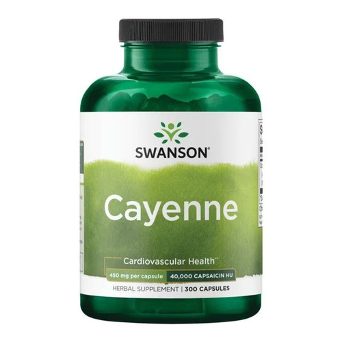 Swanson Cayenne 450mg Supports Metabolic Processes 300 Capsules