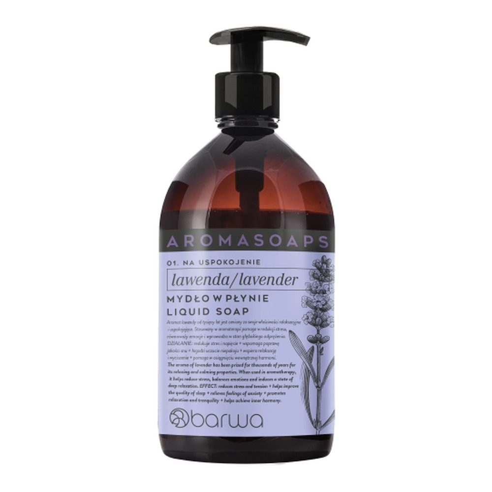 Barwa Aroma Soaps Calming Liquid Soap Lavender for Everyday Use 500ml