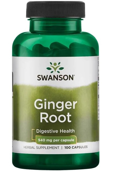 Swanson Ginger Root 540mg Imbir Korzeń 100 Kapsułek