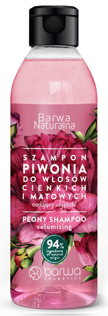 Barwa Naturalna Piwonia Szampon Zwiększający Objętość dla Włosów Cienkich i Matowych 300ml