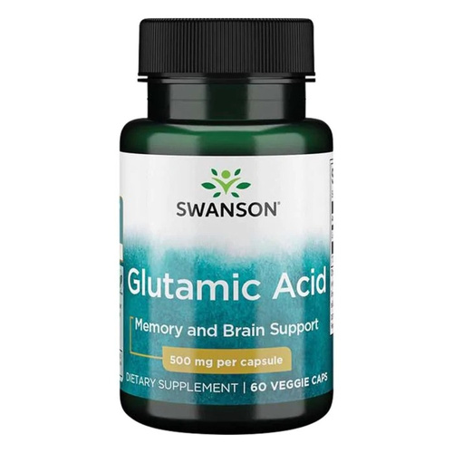 Swanson Glutamic Acid 500mg 60 Vcapsules