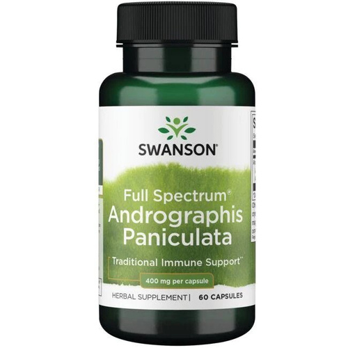 Swanson Full Spectrum Andrographis Paniculata 400mg Ziołowe Wsparcie Odporności 60 Kapsułek