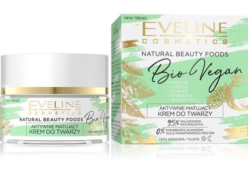 Eveline Natural Beauty Foods Aktywnie Matujący Krem na dzień i noc Bio Vegan 50ml