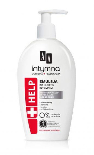 AA INTYMNA Help, Emulsja Do Higieny Intymnej Ochrona Przed Infekcjami I Łagodzenie 300ml