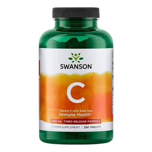 Swanson Vitamin C with Rose Hips Extract Timed-Release 1000mg 250 Tablets