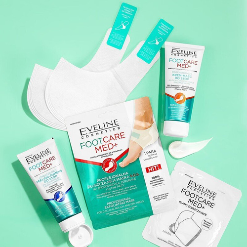 Eveline Foot Care Med+ Zmiękczający Peeling-Pumeks do Stóp na Zrogowaciały i Suchy Naskórek 100ml