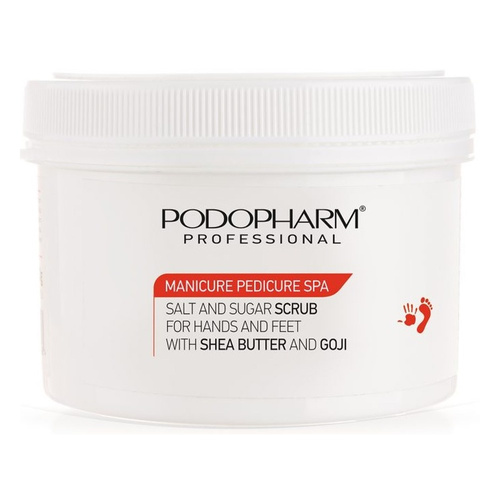 Podopharm Professional Peeling Solno-Cukrowy do Dłoni i Stóp z Masłem Shea i Goji 600g