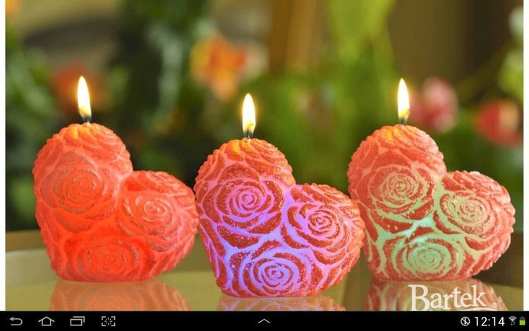 Bartek Candles Candle Heart, pink color 285g 10cm tall, pink