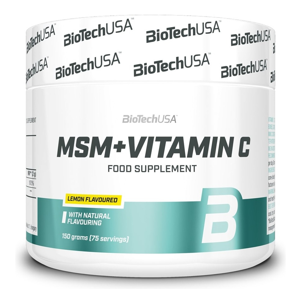 BioTechUSA MSM + Vitamin C Proszek do napoju, Cytryna 150g