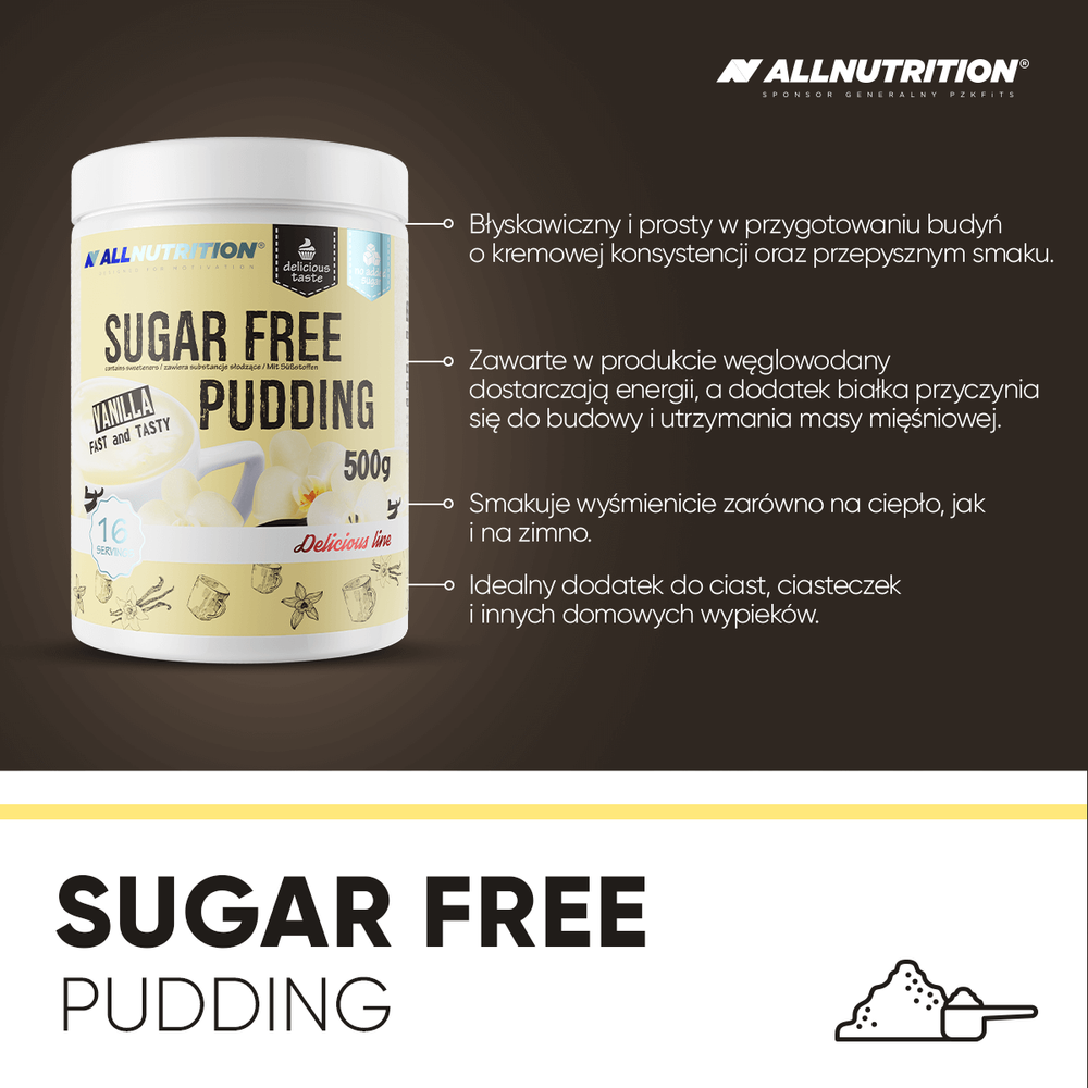 Allnutrition Delicious Line Protein Pudding Budyń o Smaku Waniliowym 500g