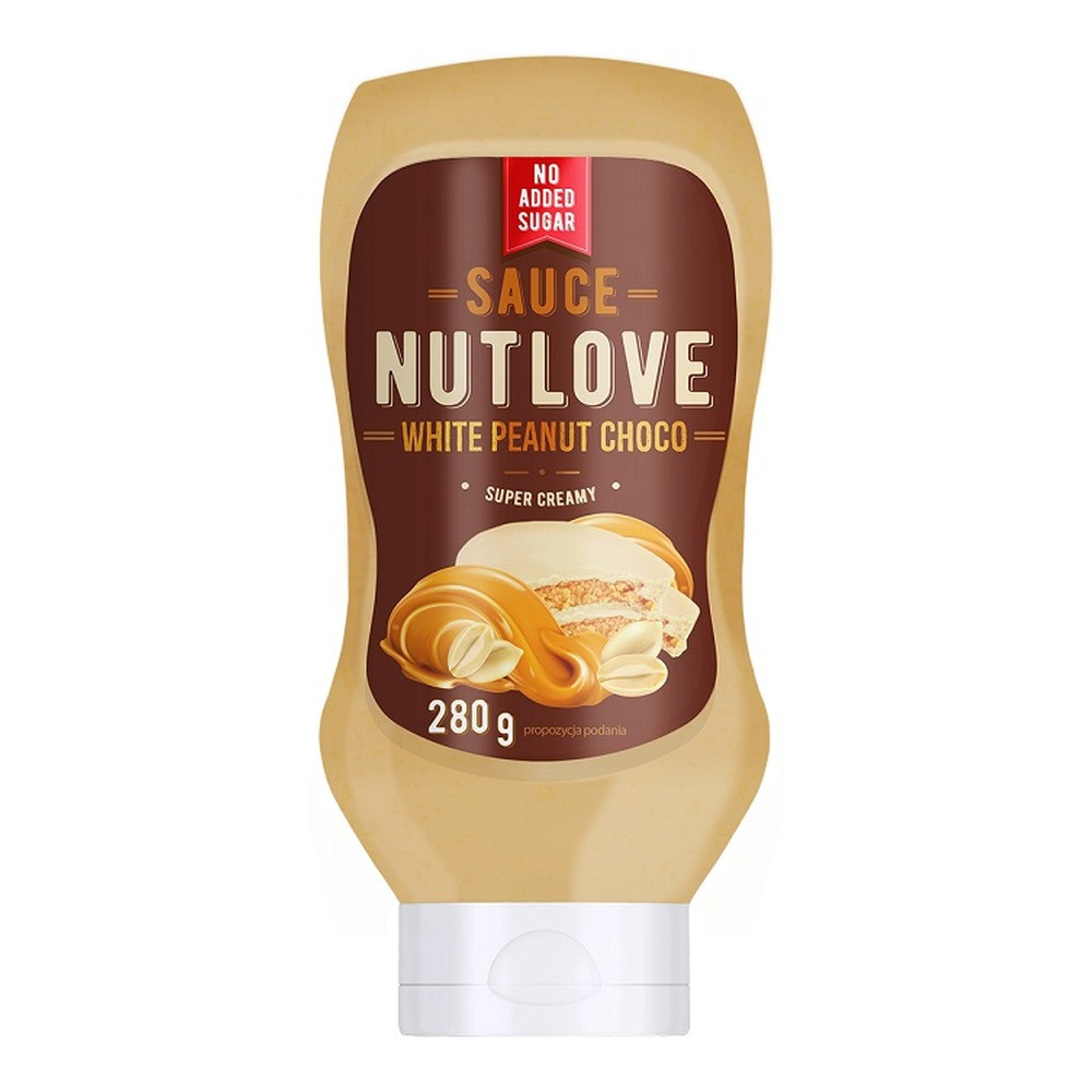 Allnutrition Nutlove Sauce White Peanut Choco Sos na Bazie Kremu Orzechowego o Smaku Białej Czekolady 280ml