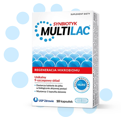 Multilac Synbiotyk Regeneracja Mikrobiomu 10 Sztuk