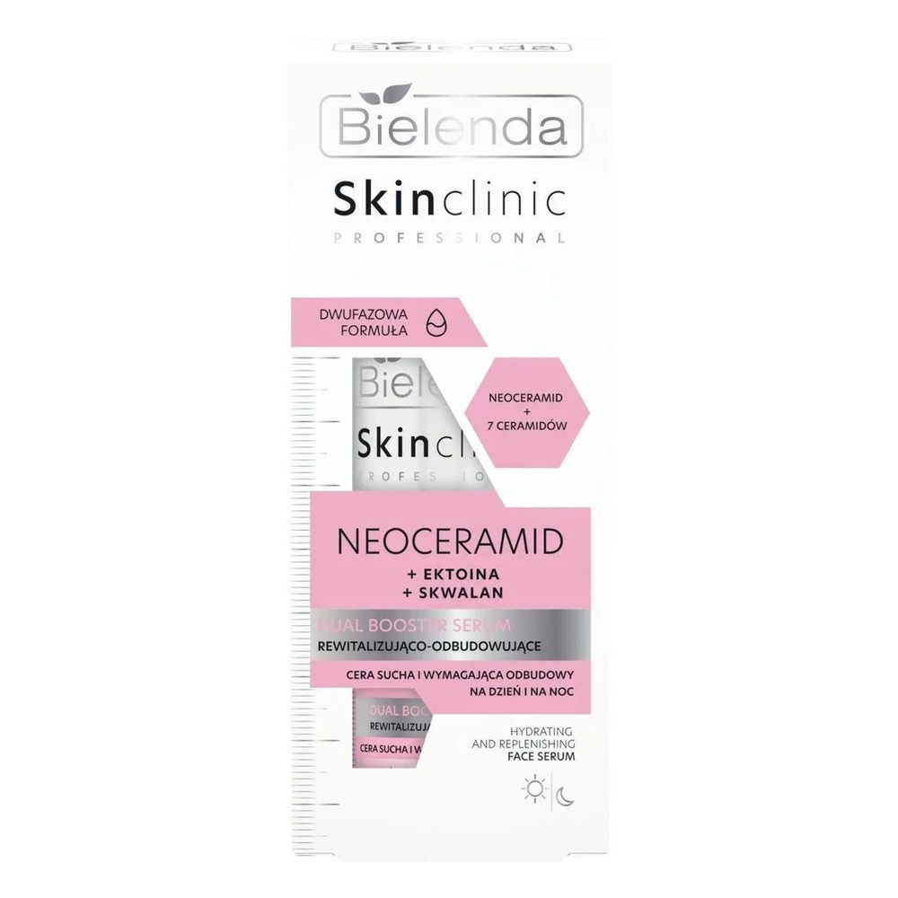 Bielenda Skin Clinic Professional Neoceramide Dual Booster Moisturizing and Regenerating Serum for Dry and Dehydrated Skin for Day and Night 45ml