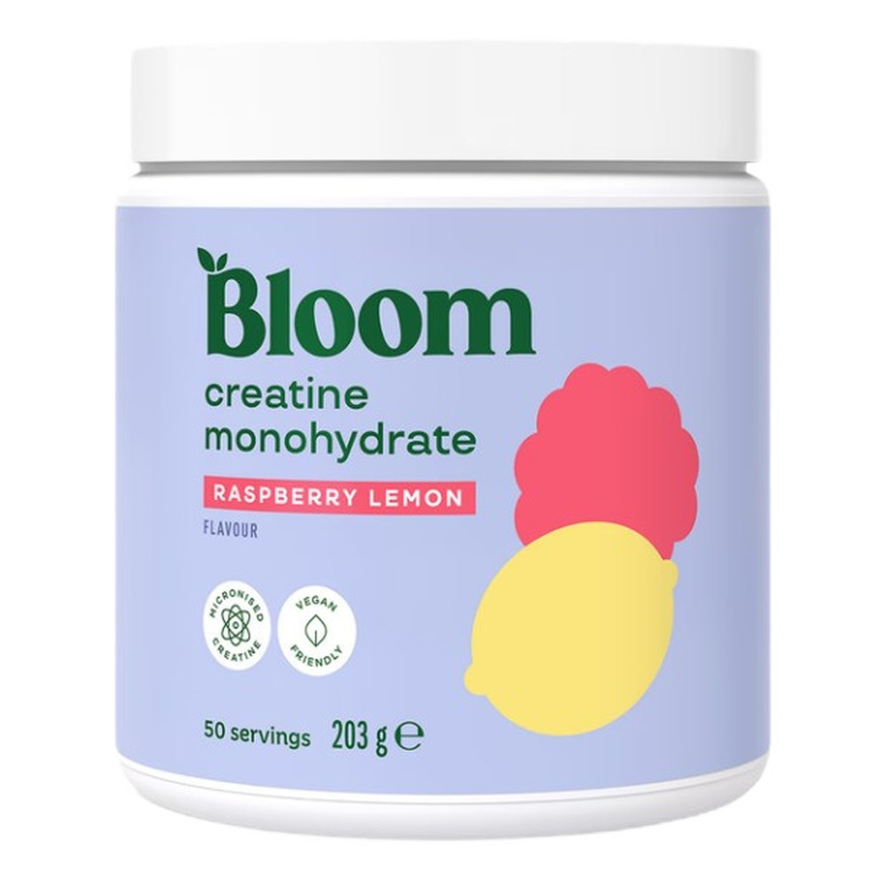 Bloom Creatine Monohydrate Micronized Powder, Raspberry Lemon 203g