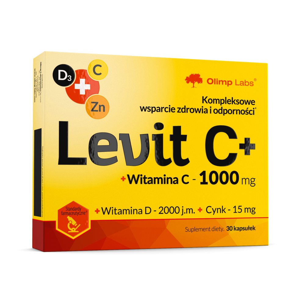 Olimp LeVit C+ Vitamin C+D3 Zinc 30 Capsules Best Before 13.11.25