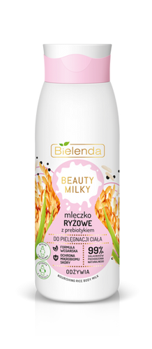 Bielenda Beauty Milky Mleczko Ryżowe z prebiotykiem do ciała - odżywcze 400ml