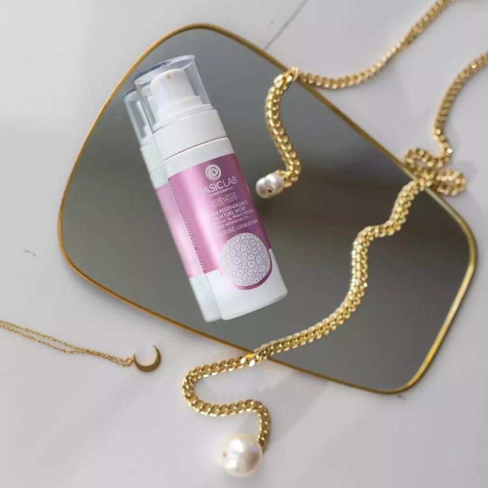 BasicLab Structure Regenerating Serum with 1% Ceramides, Elasticity and Regeneration for Dry and Very Dry Skin Day and Night 30ml