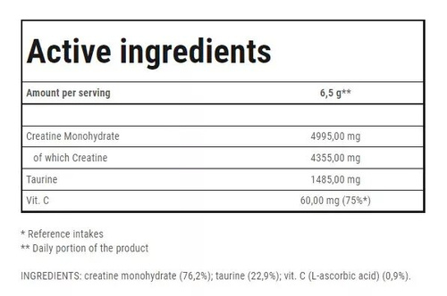 Creatine Micronized 200 Mesh + Taurine 400g