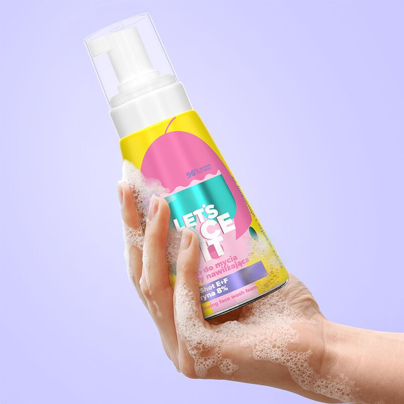 Tutti Frutti Let's Face It Nawilżająca Pianka do Mycia Twarzy z Gliceryną 8% + Nutri Shot E+F 250ml