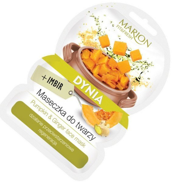 Marion Fit & Fresh Pumpkin & Ginger Face Mask Maseczka do twarzy Dynia + Imbir 9G