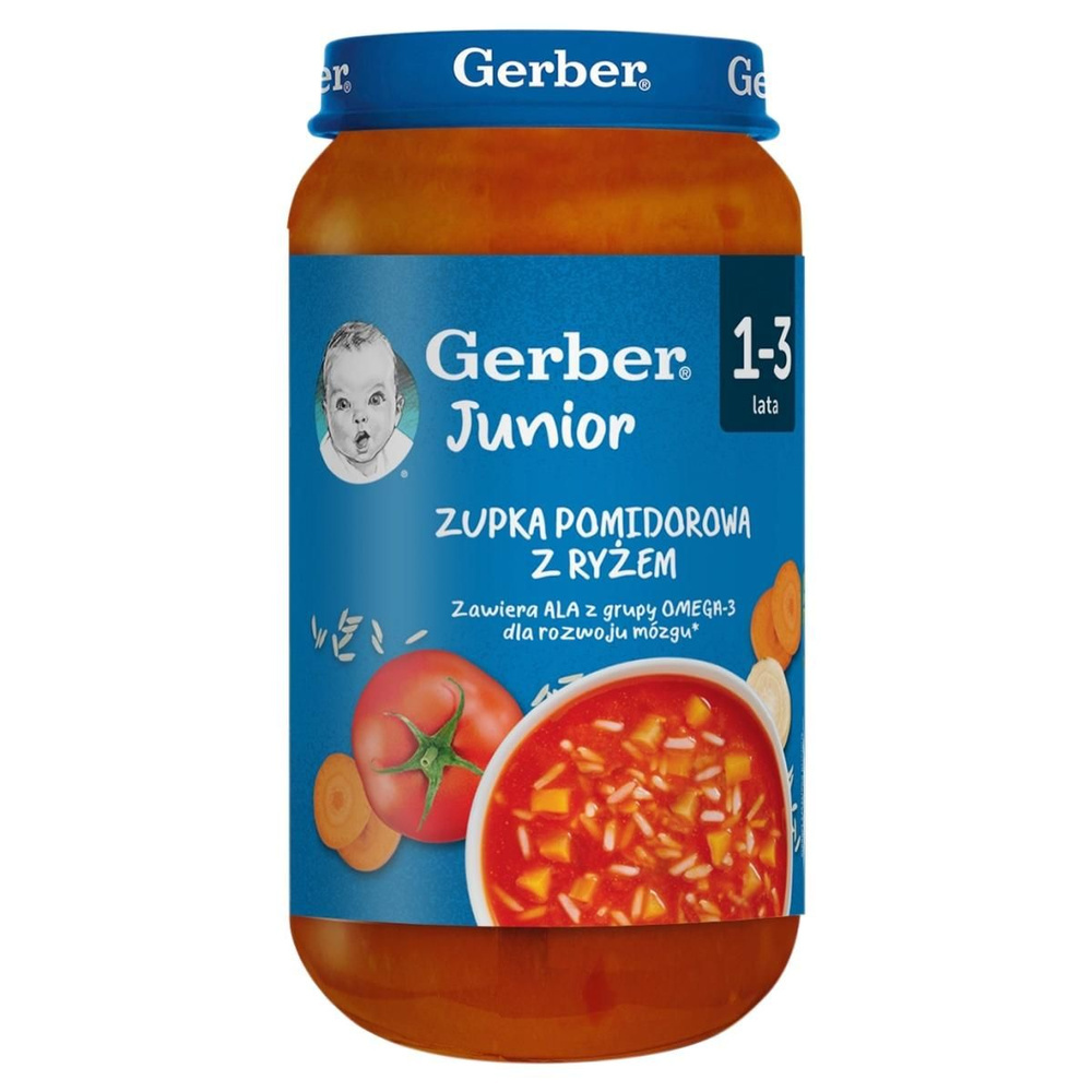 Gerber Junior Zupka Pomidorowa z Ryżem 1-3 Lata 250g