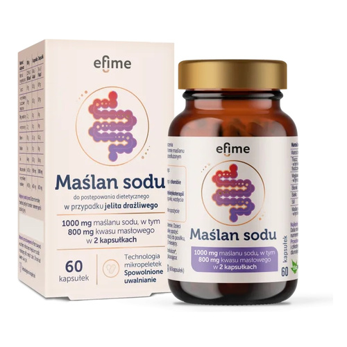 Ekamedica efime Sodium Butyrate 1000mg Sustained-Release Micropelets 60 Capsules