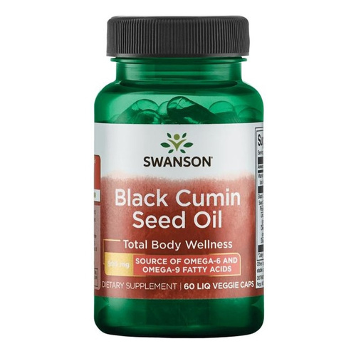 Swanson Black Cumin Seed Oil 500mg 60 Liquid Vcapsules