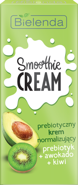 BIELENDA SMOOTHIE CREAM Prebiotyczny Krem normalizujący PREBIOTYK + AWOKADO + KIWI, 50ml