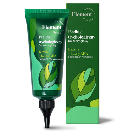 Element Peeling Oczyszczający Trychologiczny do Skóry Głowy Bazylia + Kwasy AHA 100ml