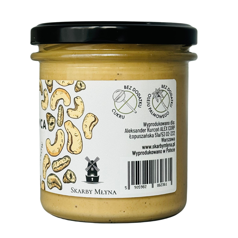 Młyn Kopytowa Skarby Młyna 100% Naturalna Pasta z Orzechów Nerkowca 300g