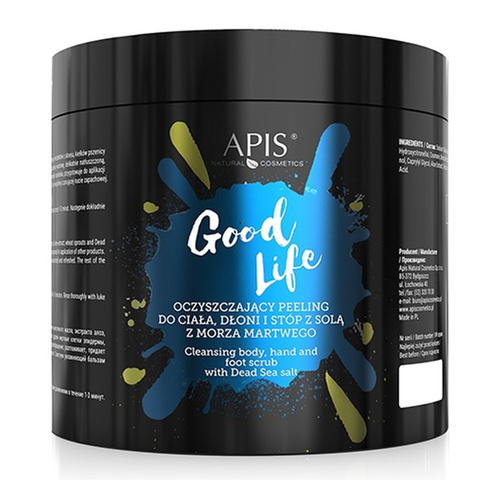 Apis Good Life Oczyszczający Peeling do Ciała Dłoni i Stóp z Solą z Morza Martwego 700g