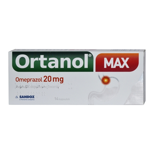 Ortanol MAX - High dose omeprazole 20 mg 14 capsules