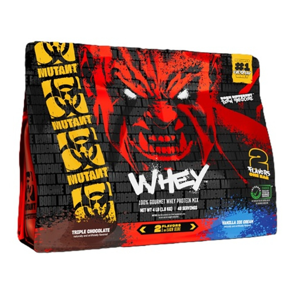 Mutant Whey 2 Flavours Protein Powder Duo Triple Chocolate & Vanilla Ice Cream 1800g