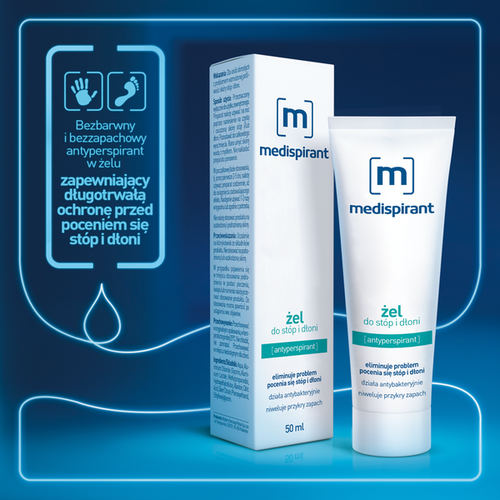 Medispirant Antyperspirant Żel do Stóp i Dłoni 50ml