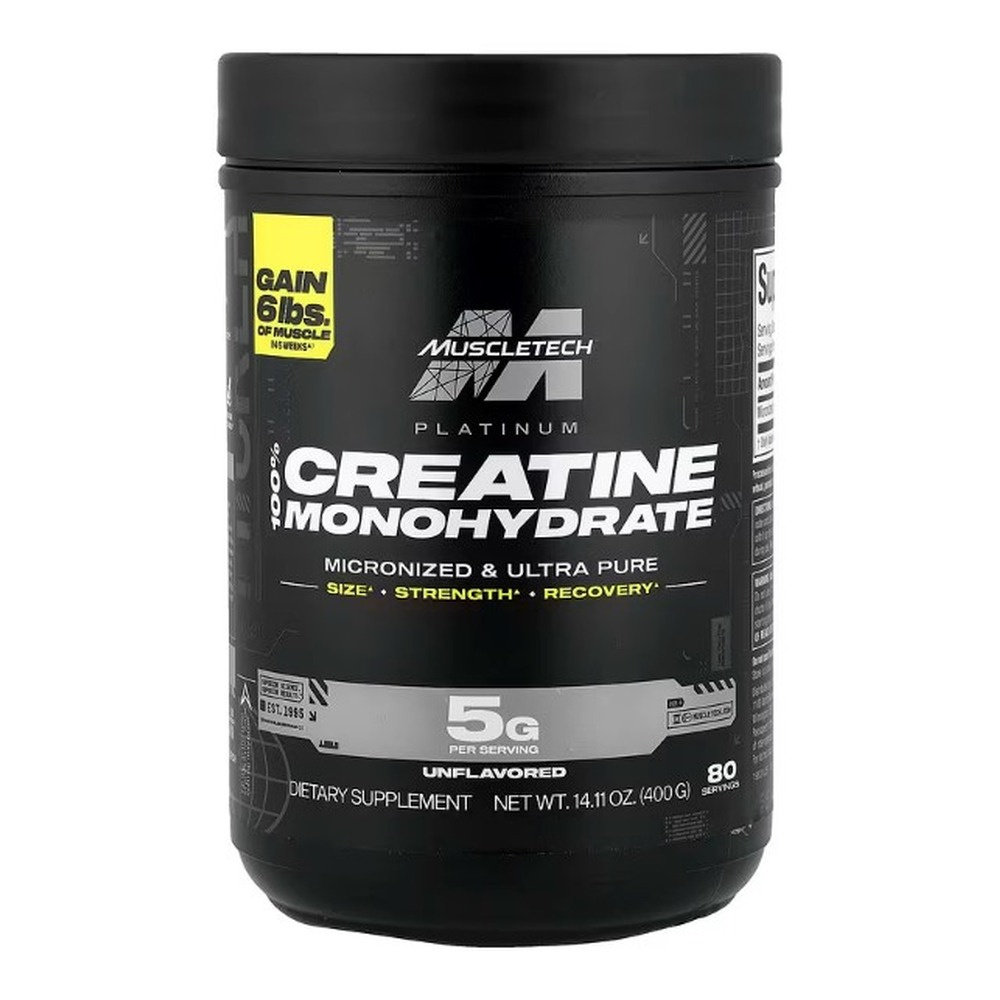 MuscleTech Platinum 100% Creatine Monohydrate Micronized Powder for Muscle Strength and Endurance 400g