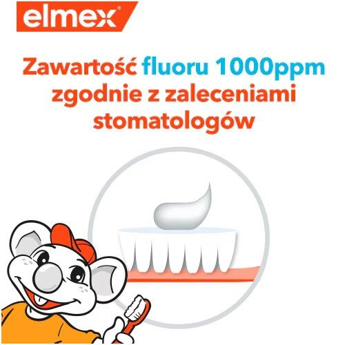 Elmex Pasta do Zębów dla Dzieci 0-6 Lat Codzienna Pielęgnacja Zębów Mlecznych 50ml