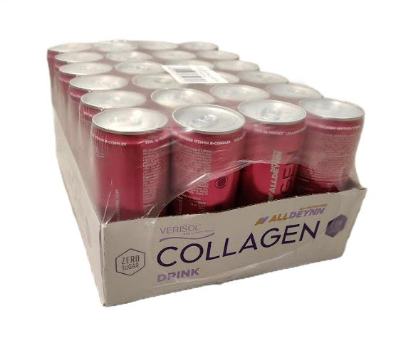 AllDeynn Collagen Drink Cherrytini Niegazowany Napój Kolagenowy 24x330ml