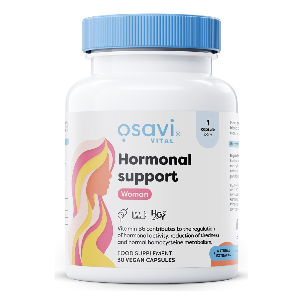Osavi Wsparcie Hormonalne Kobieta Suplement na Równowagę Hormonalną 30 Wegańskich Kapsułek