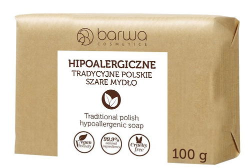 Barwa Hypoallergenic Traditional Polish Gray Soap Plant Based 100g