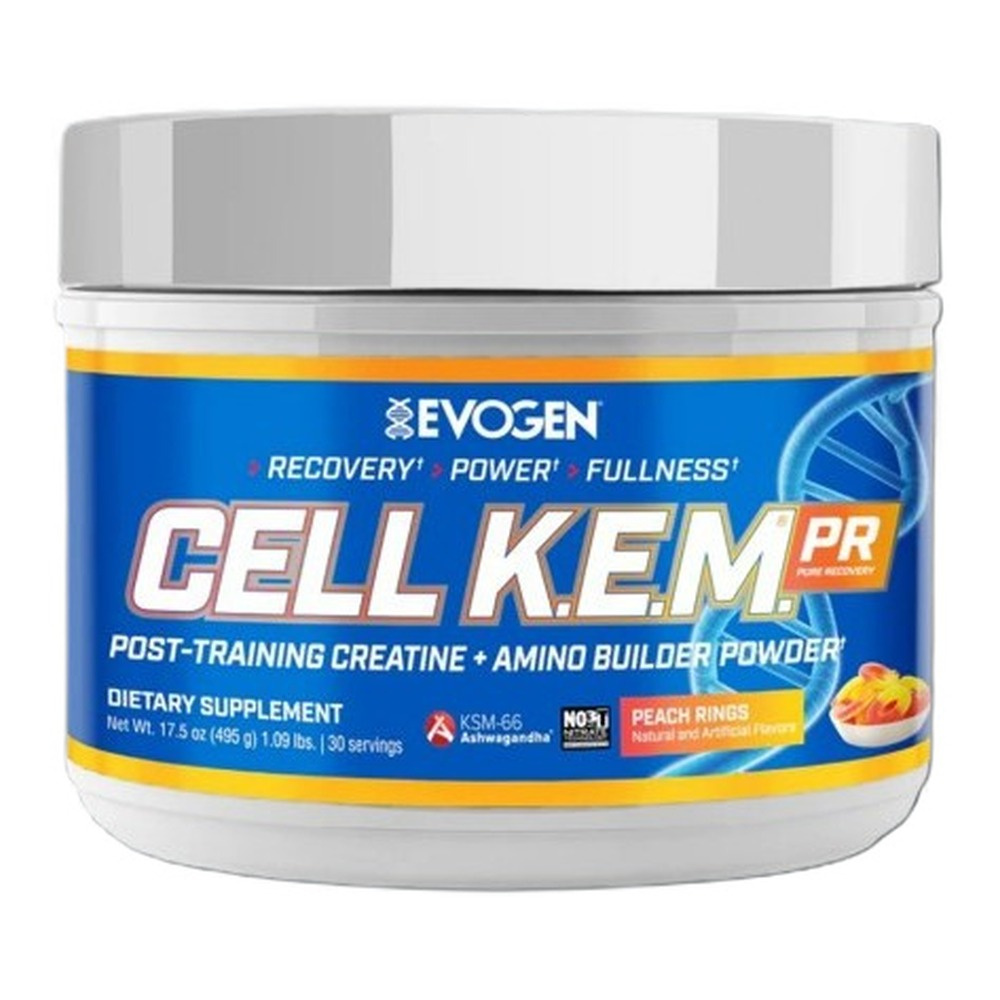 Evogen Cell K.E.M. PR Post-Workout Recovery Powder, Peach Rings 495g